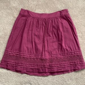 Loft Eyelet Hem Skirt
